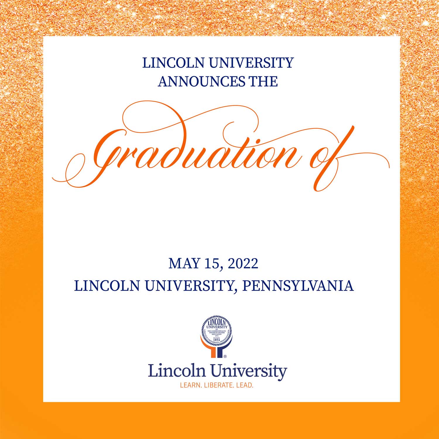 Graduation Announcement Lincoln University